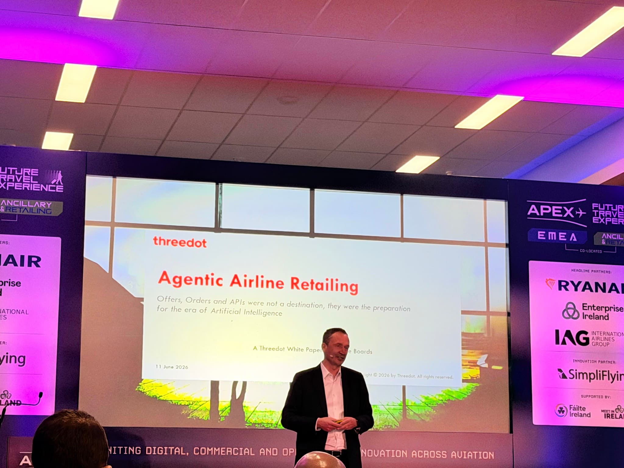 Threedot's 'Agentic Airline Retailing' session at APEX FTE EMEA 2026, Dublin